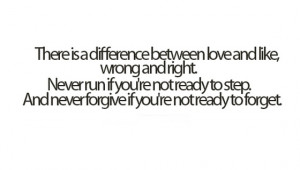 there is a difference between love