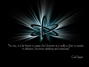Beautiful Carl Sagan atheism quote picture thing