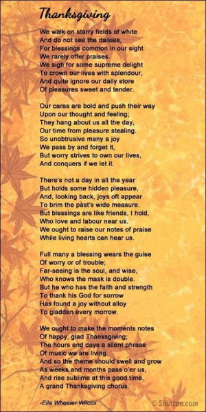 Thanksgiving poems 1