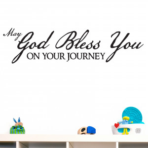 May God Bless You Religious Quote Wall Sticker 1