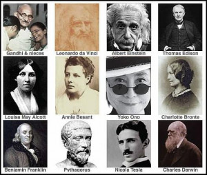 Famous Vegetarians”; artist unknown; courtesy of herenow4you.net
