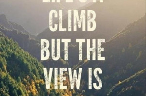 Life is a Climb – forge ahead or take in the view