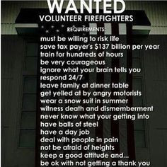 Wanted : Volunteer firefighters ~ So so SO very proud of my amazing ...