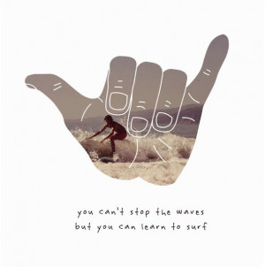 You can’t stop the waves, but you can learn to surf.”