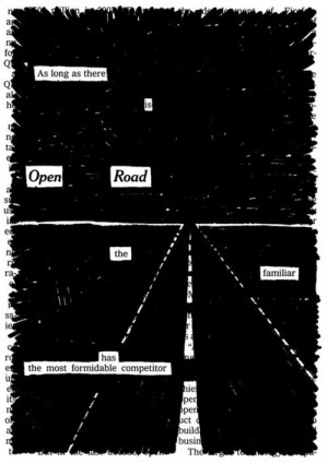 Newspaper blackout poetry