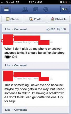 Most Dramatic Messages On Facebook.