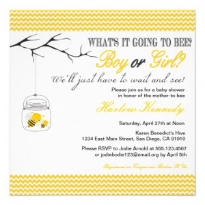 Baby Bee Shower invitation Gender neutral reveal