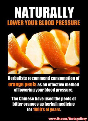 Lower High Blood Pressure Naturally! Wash your orange peels carefully ...