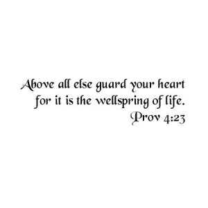 guard your heart | Guard Your Heart - Wall Quotes