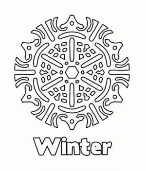 Winter Snowflake Coloring Pages