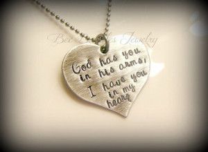Hand Stamped Heart - Grieving - Miscarriage - Loss of pet - In Gods ...