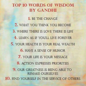 Top 10 words of Wisdom