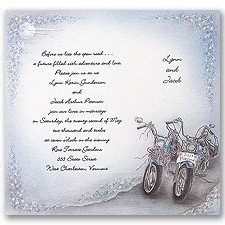 Motorcycle Wedding Invitations | Biker Wedding Invitations