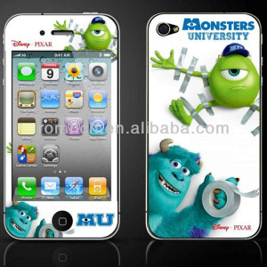 cute cartoon sticker Monster University design screen guard for iphone ...