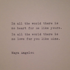 Maya Angelou Love Quote Hand Typed on Typewriter by farmnflea, $9.50