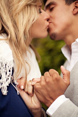 the pinky promise engagement photo