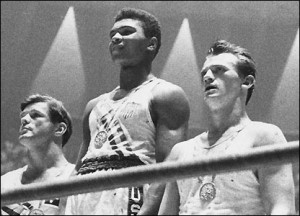 ... onto the world stage by winning a gold medal at the 1960 Olympics