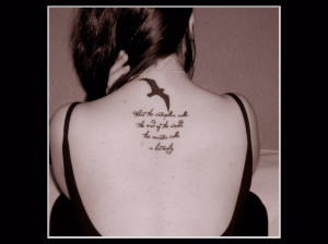 ... tattoos is fairly simple literary tattoos are written quotes