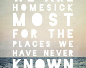 typography, coast line, quote, land scape, summer, - Homesick - 8x10 ...
