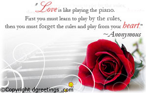 Love is like playing the piano. First you must learn to play by the ...