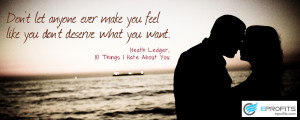 Motivational Quote - Heath Ledger, 10 Things I Hate About You