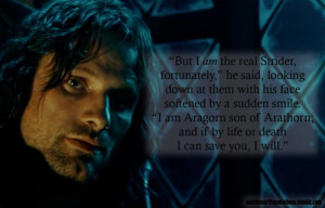 Aragorn to Frodo, Sam and Pippin, The Fellowship of the Ring, Book I ...