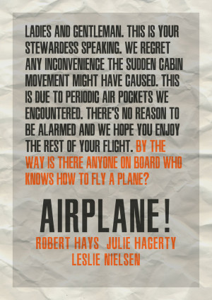 Typography poster experiment 1: Airplane by lordsonny