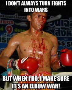 Muay Thai - I don't always turn fights into wars, but when I do, I ...