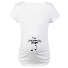 DAD DRUMMER - Maternity T-Shirt - w/b for