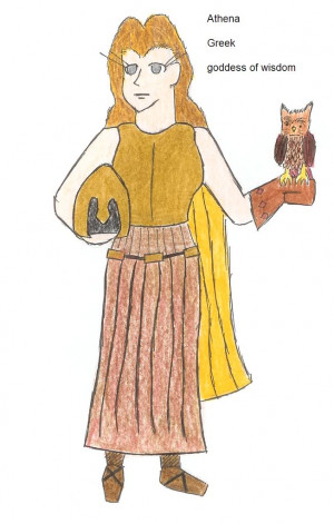 athena goddess cartoon