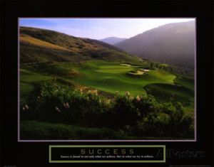 Success: Golf Course in Hills Art Print