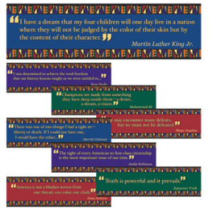 ... Educational Posters / Black American Famous Quotes Bulletin Board Set