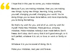 Mistakes -Neil Gaiman