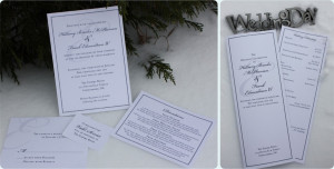 winter wedding invitation