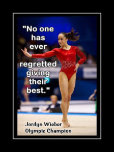 Gymnastics Poster Jordyn Wieber Gymnast Photo Quote Wall Art Print 5x7 ...