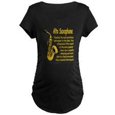 Alto Saxophone Maternity Dark T-Shirt for