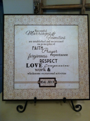 Family Proclamation Quote Plaque - Marriage, Familhy, wholesome ...