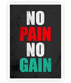 No Pain No Gain Gym Quotes Poster on imgfave