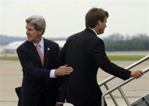 John Kerry and John Edwards in love pictures.