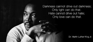 only light can do that. Hate cannot drive out hate; only love can do ...