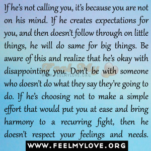 If he’s not calling you