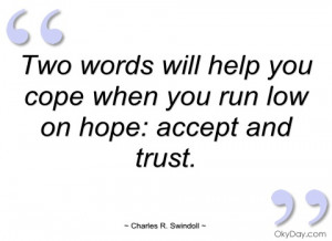 two words will help you cope when you run