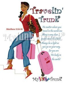 Travelin' Trunk- African American Inspirational Print
