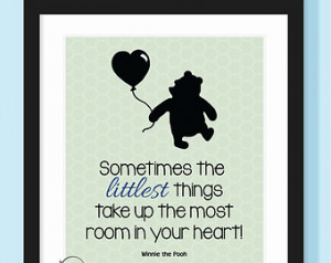 Winnie the Pooh Quote Typographic Print - 11x14 - It's the Little ...