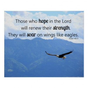 Soaring Eagle Christian Strength Isaiah 40:31 Poster