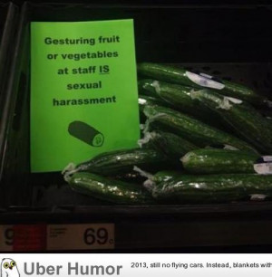 Boss, he's harassing me with the cucumbers again…