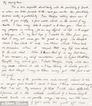 letter home from a soldier