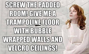 Trampoline, bubble wrap and Velcro!