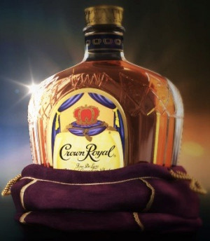 Crown Royal , a brand of whiskey, comes in purple bags.
