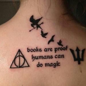 Book Tattoo, Tattoo Ideas, The Hunger Games, Percyjackson, Harrypotter ...